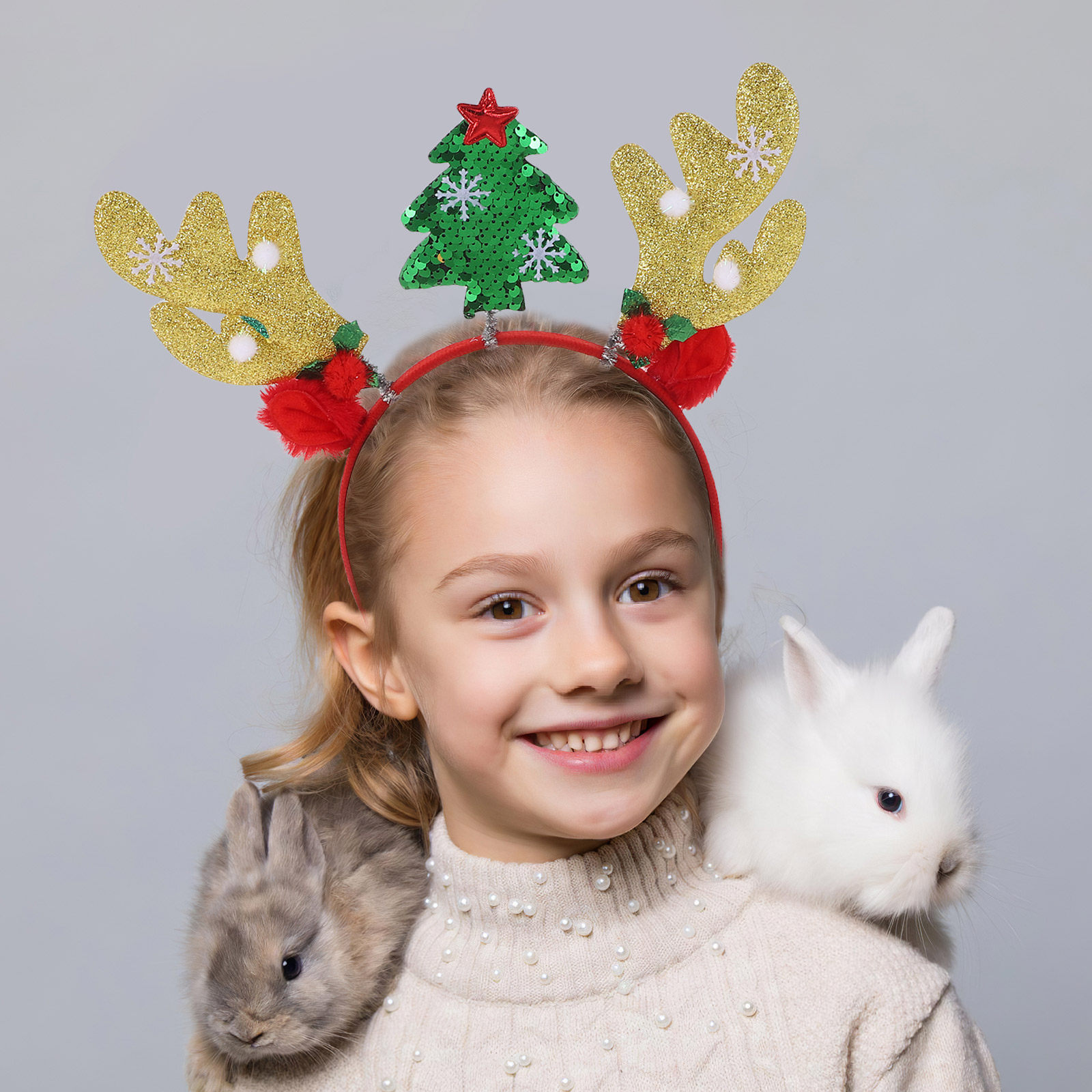 2Pcs Holiday Reindeer Headband - Reindeer Antlers Headband recension och pris
