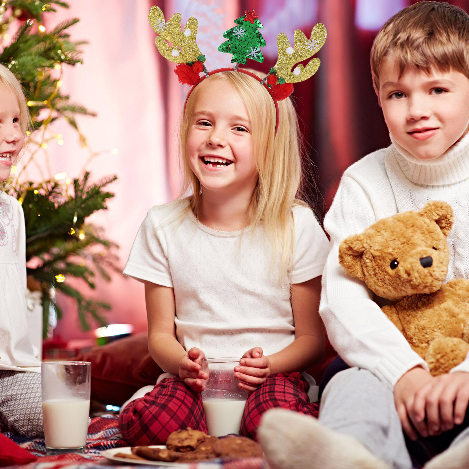 2Pcs Holiday Reindeer Headband - Reindeer Antlers Headband recension och pris