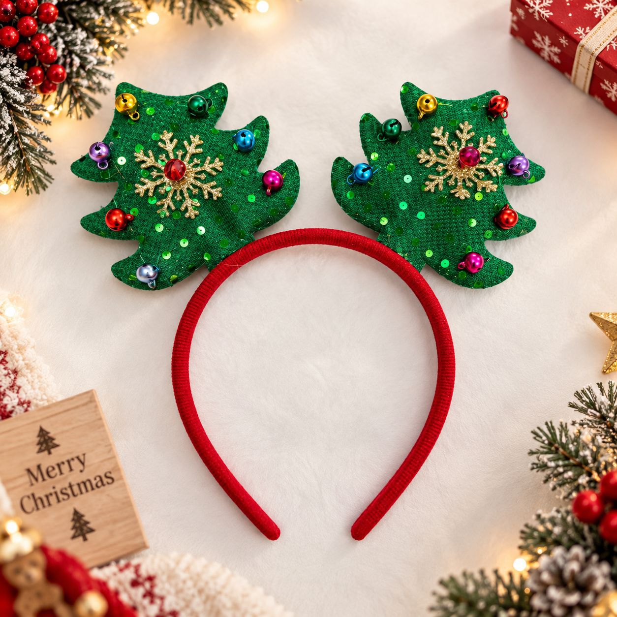 Christmas Headband Santa Hat P - Reindeer Antlers Headband recension och pris