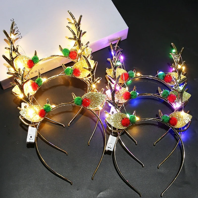 20pcs Light Up Christmas Headb - Reindeer Antlers Headband recension och pris