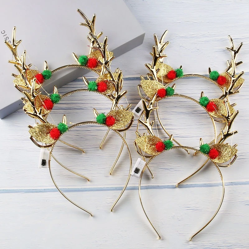 20pcs Light Up Christmas Headb - Reindeer Antlers Headband recension och pris