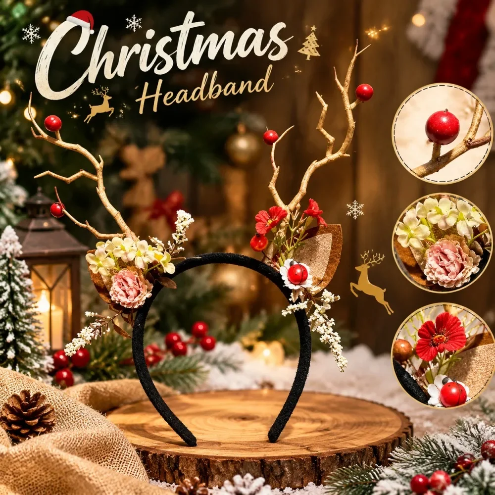 Reindeer Antler Christmas Head - Reindeer Antlers Headband recension och pris