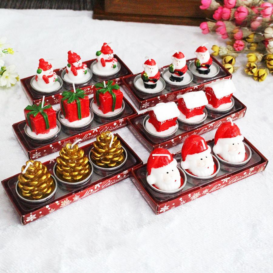 3Pcs Christmas Decorative Cand - Holiday Candle Set recension och pris