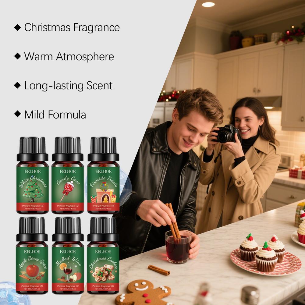 6 In 1 Aromatherapy Essential  - Holiday Candle Set recension och pris