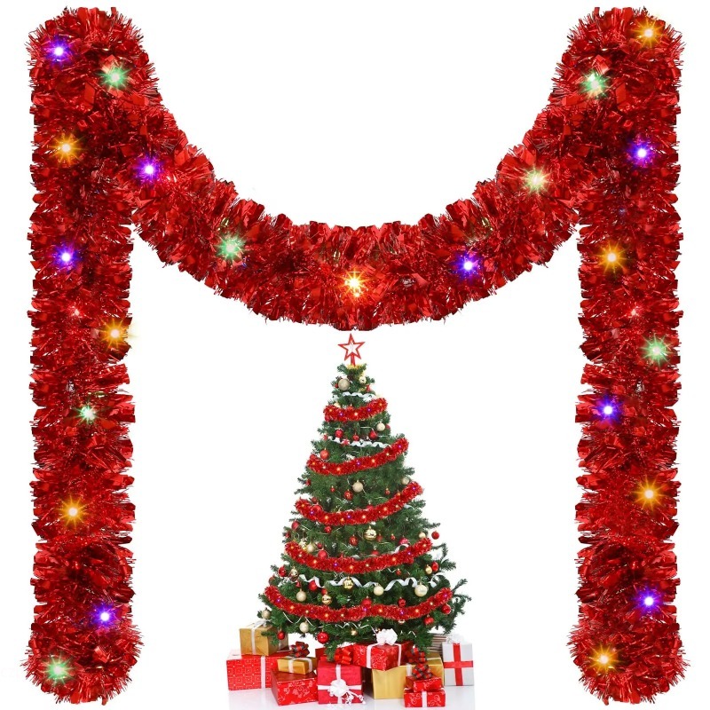 1PC 5M Christmas Tinsel Garlan - Tinsel Garland Decoration recension och pris