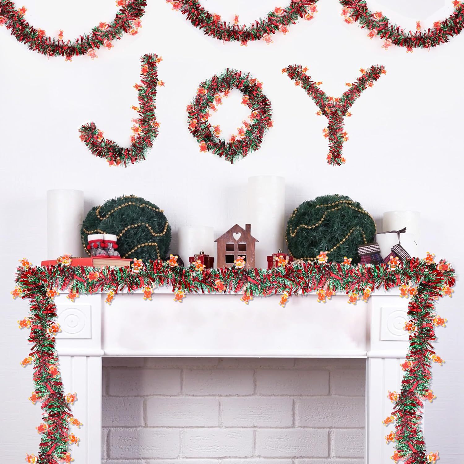 1--10PCS Festive Tinsel Garlan - Tinsel Garland Decoration recension och pris